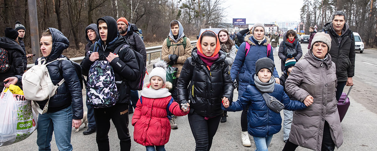 Refugees fleeing Ukraine