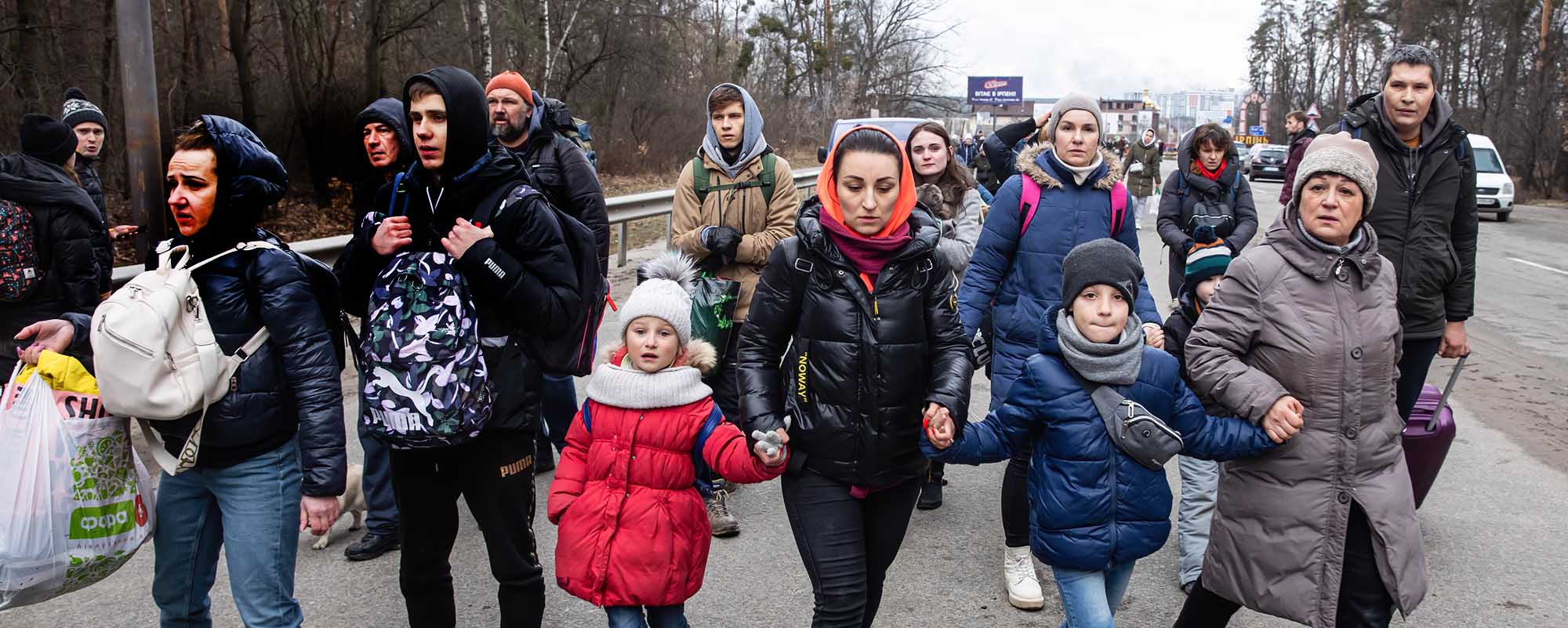 Ukranian refugees fleeing Ukraine war
